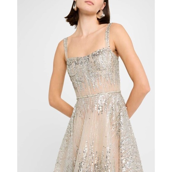 NWOT BRONX AND BANCO MADEMOISELLE SILVER MIDI DRESS, S, M available - Picture 9 of 17